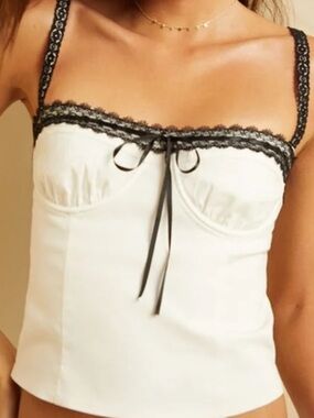 Pacsun Beverly And Beck Femme Trim Corset‎ Top Coquette Size M